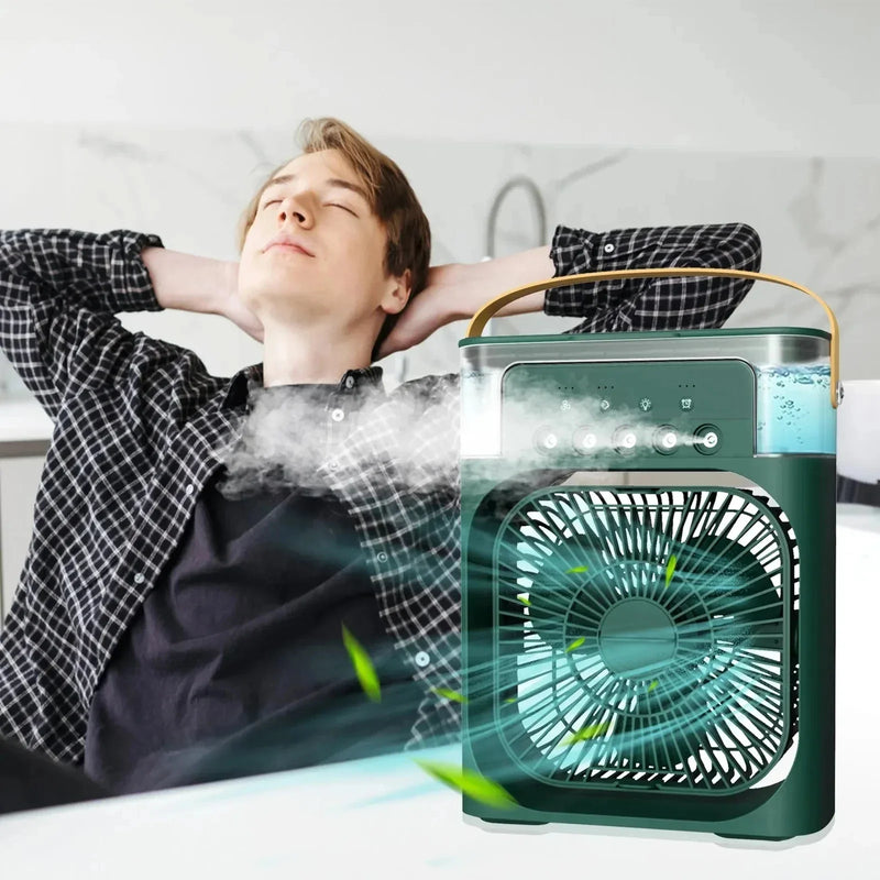 Ventilador Portátil com Umidificador de Ar - AquaVentCooler®